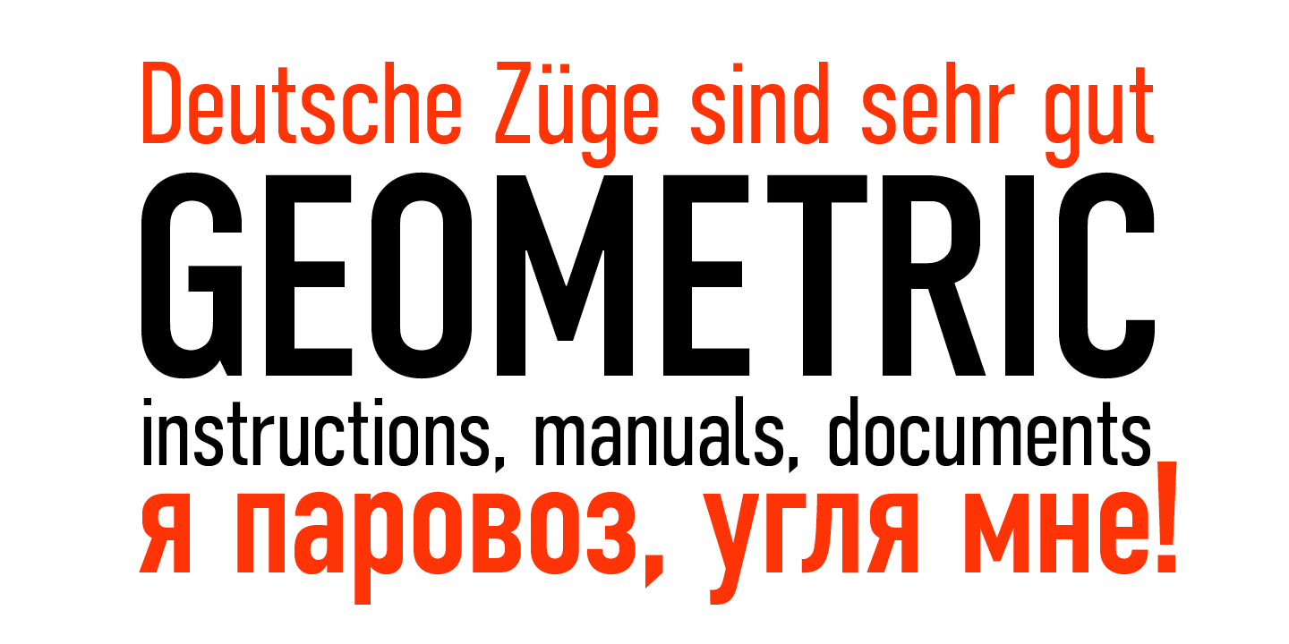 Beispiel einer DIN Condensed Regular-Schriftart